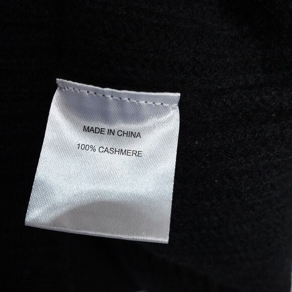 New Quince Black Mongolian Cashmere Oversized Boyfriend Cardigan Sweater Small - Picture 7 of 9